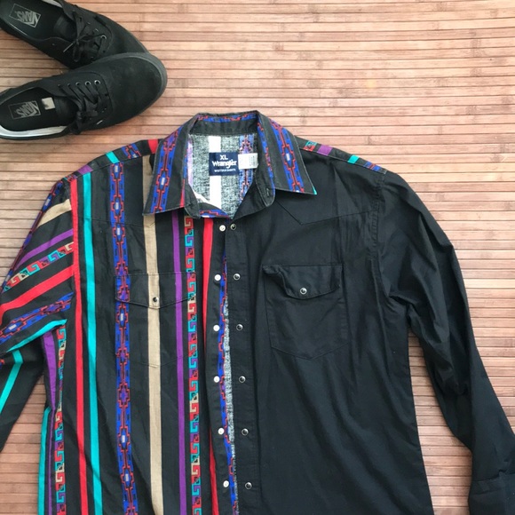 Wrangler Vintage Western Shirts Button 